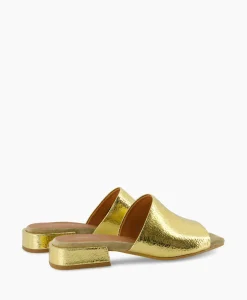 Via Vai Sandaal Met Hak Gigi Luna Goud*Dames Sandalen