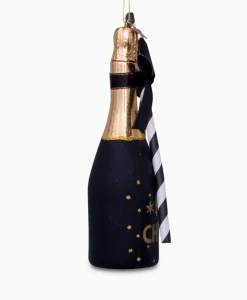 Vondels Kerstbal Champagne Fles Zwart*Lifestyle Lifestyle