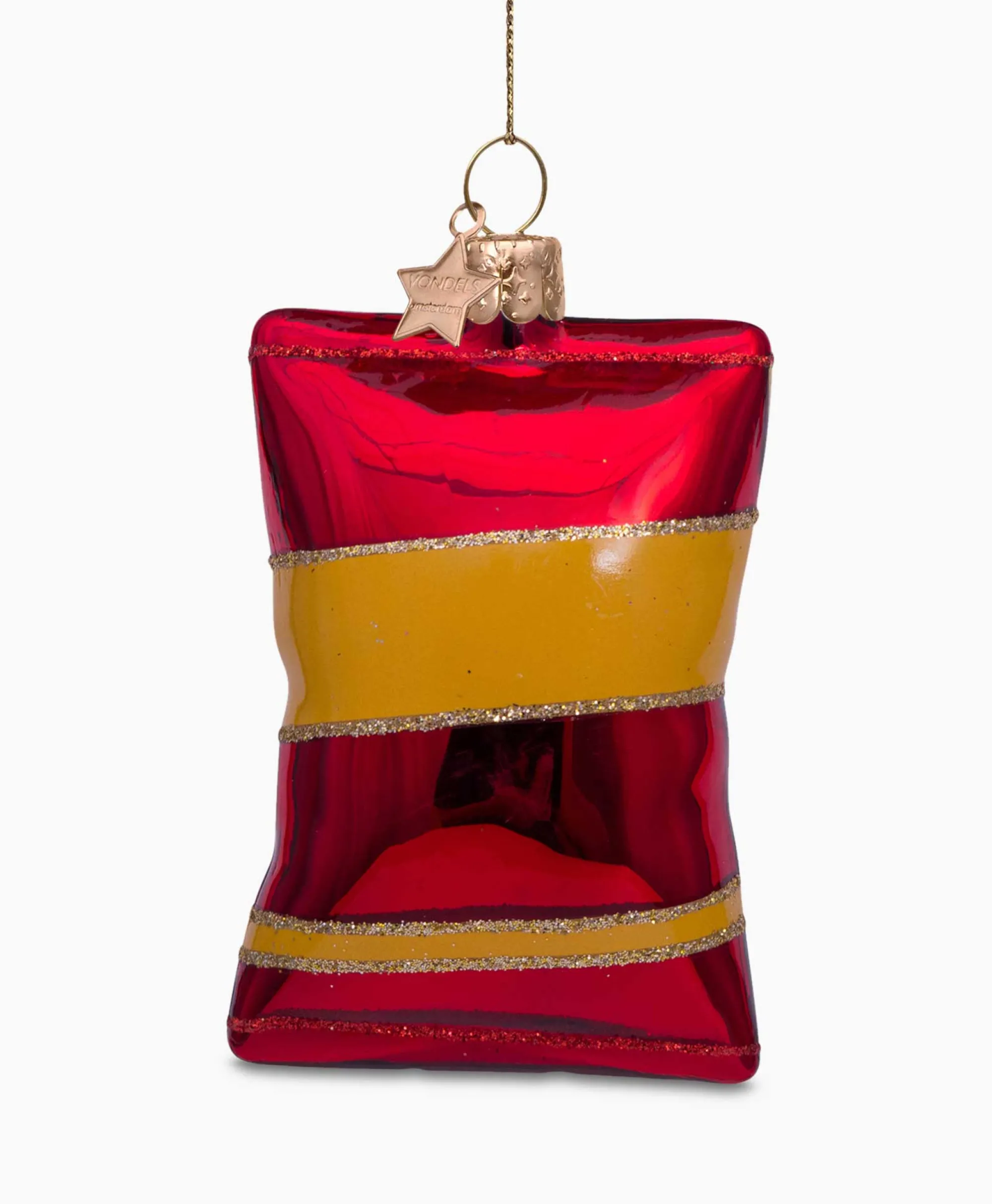 Vondels Kerstbal Naturel Chips Rood*Lifestyle Lifestyle