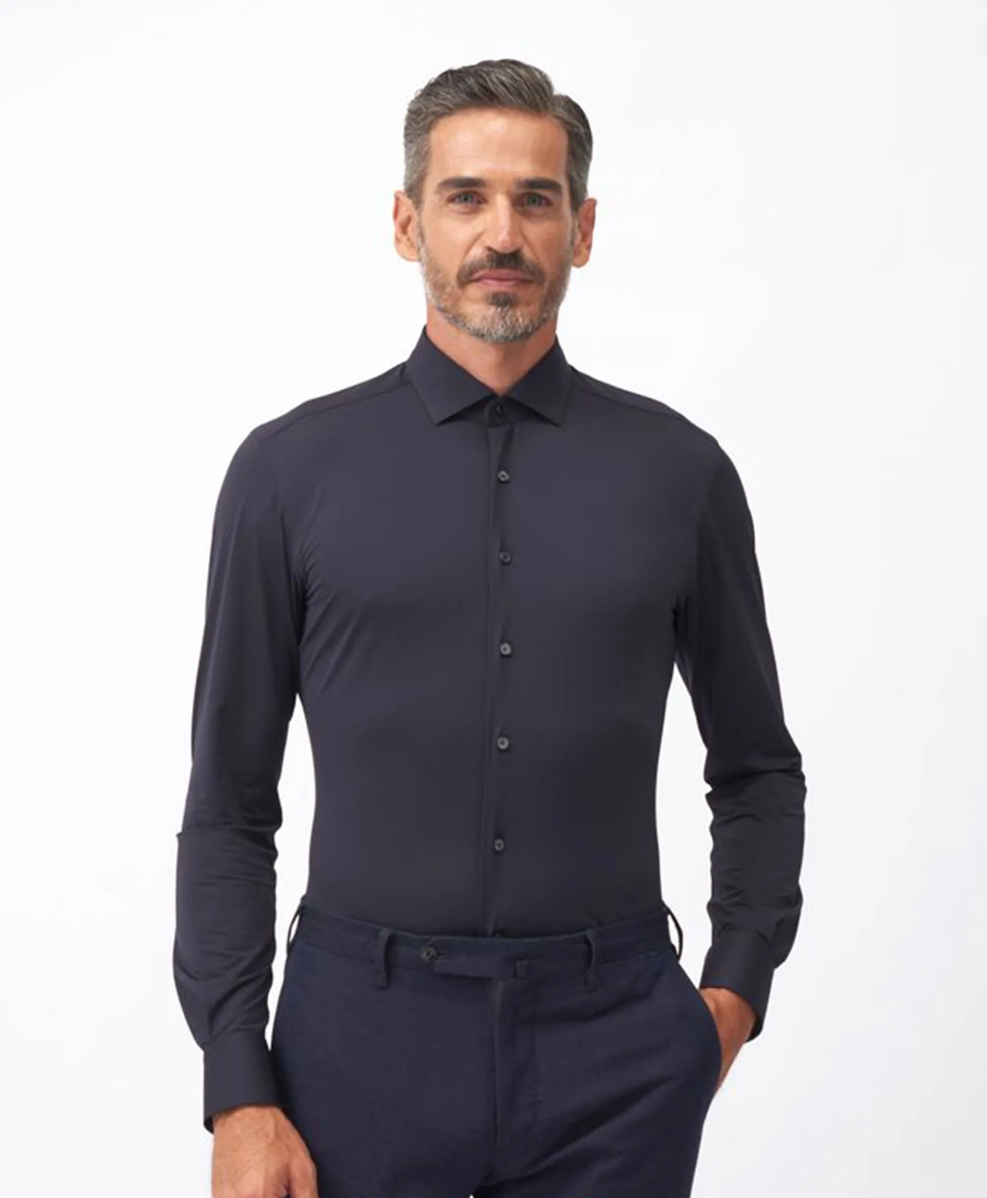 Xacus Active Shirt Blauw*Heren Overhemden