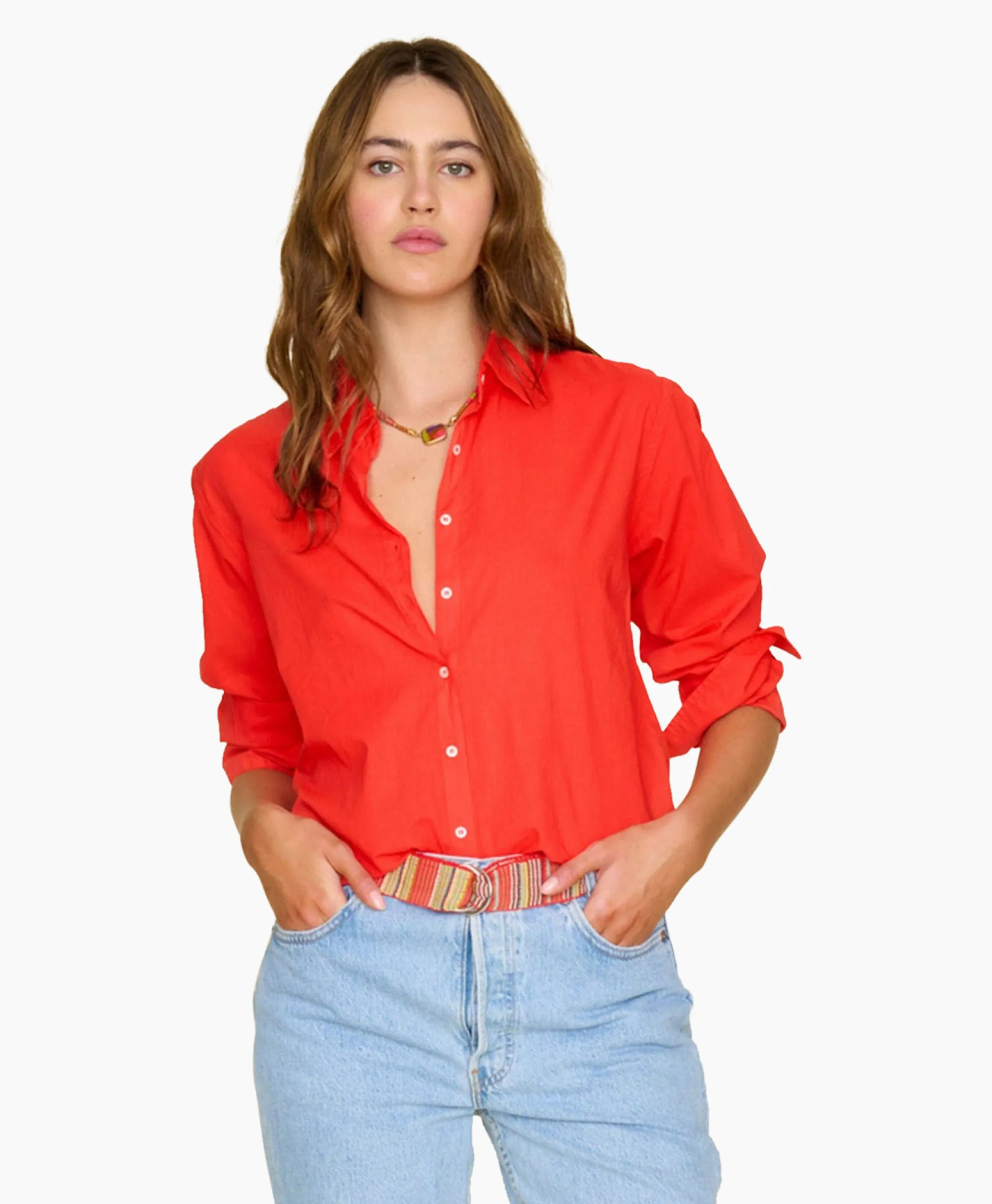 Xirena Blouse Beau Rood*Dames Blouses