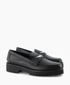 Zadig & Voltaire Zadig & Voltaire Loafer Joecassin Semy-Shiny Calfskin Zwart*Dames Instappers