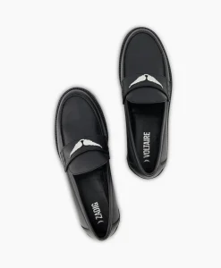 Zadig & Voltaire Zadig & Voltaire Loafer Joecassin Semy-Shiny Calfskin Zwart*Dames Instappers