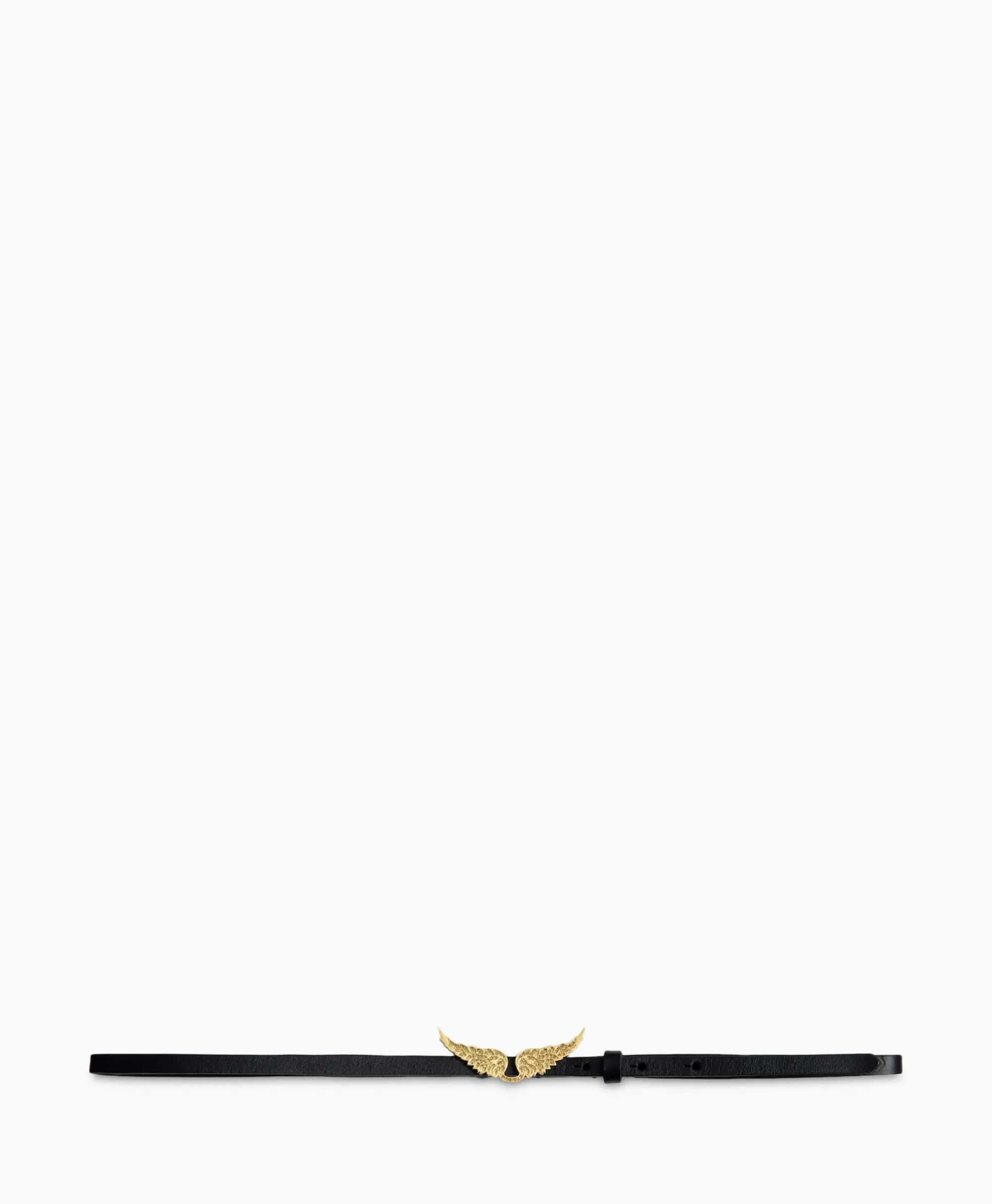 Zadig & Voltaire Zadig & Voltaire Riem Rock Natural Leather Zwart*Dames Riemen