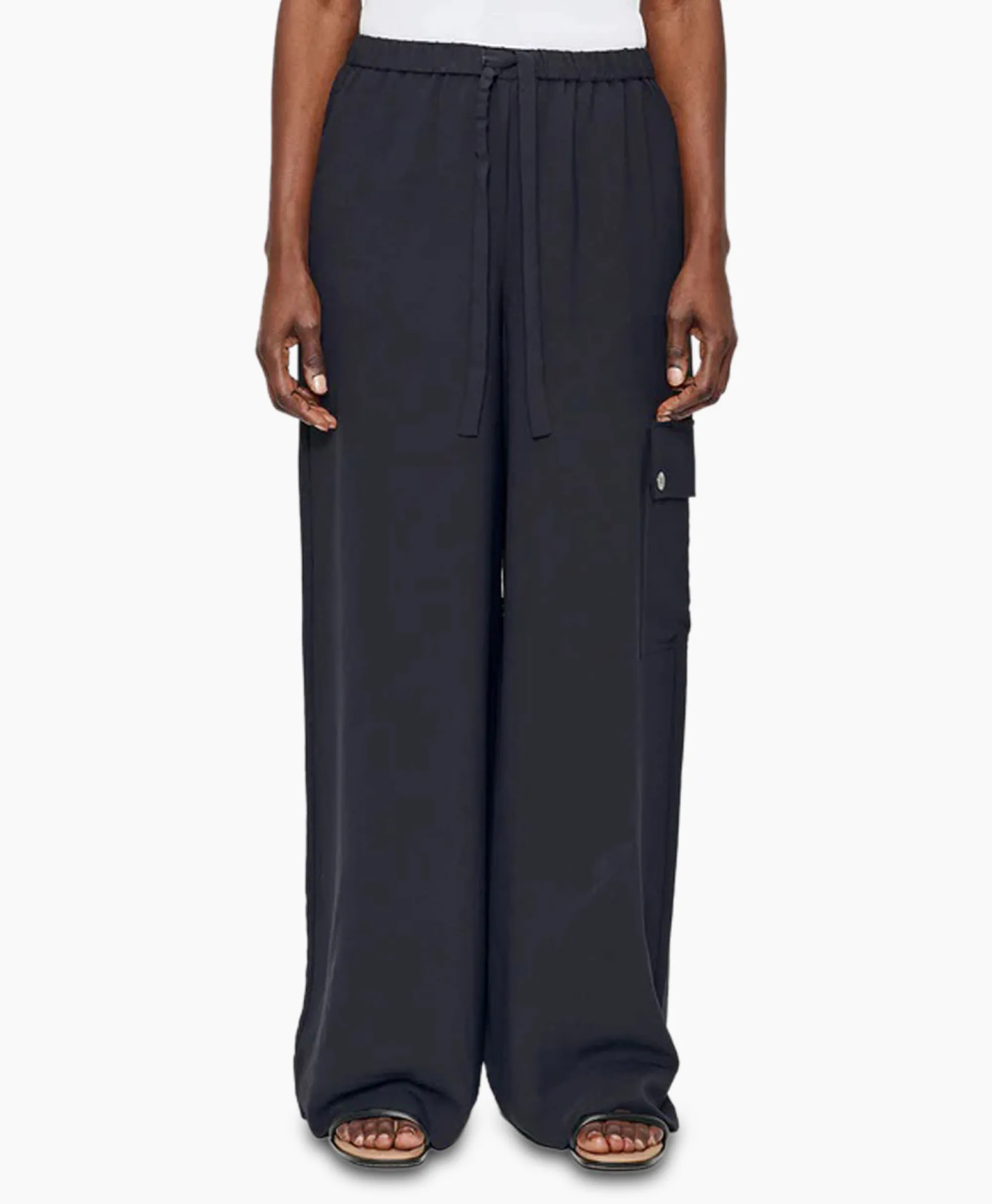 Zenggi Cargobroek Relaxed Donker Blauw*Dames Broeken