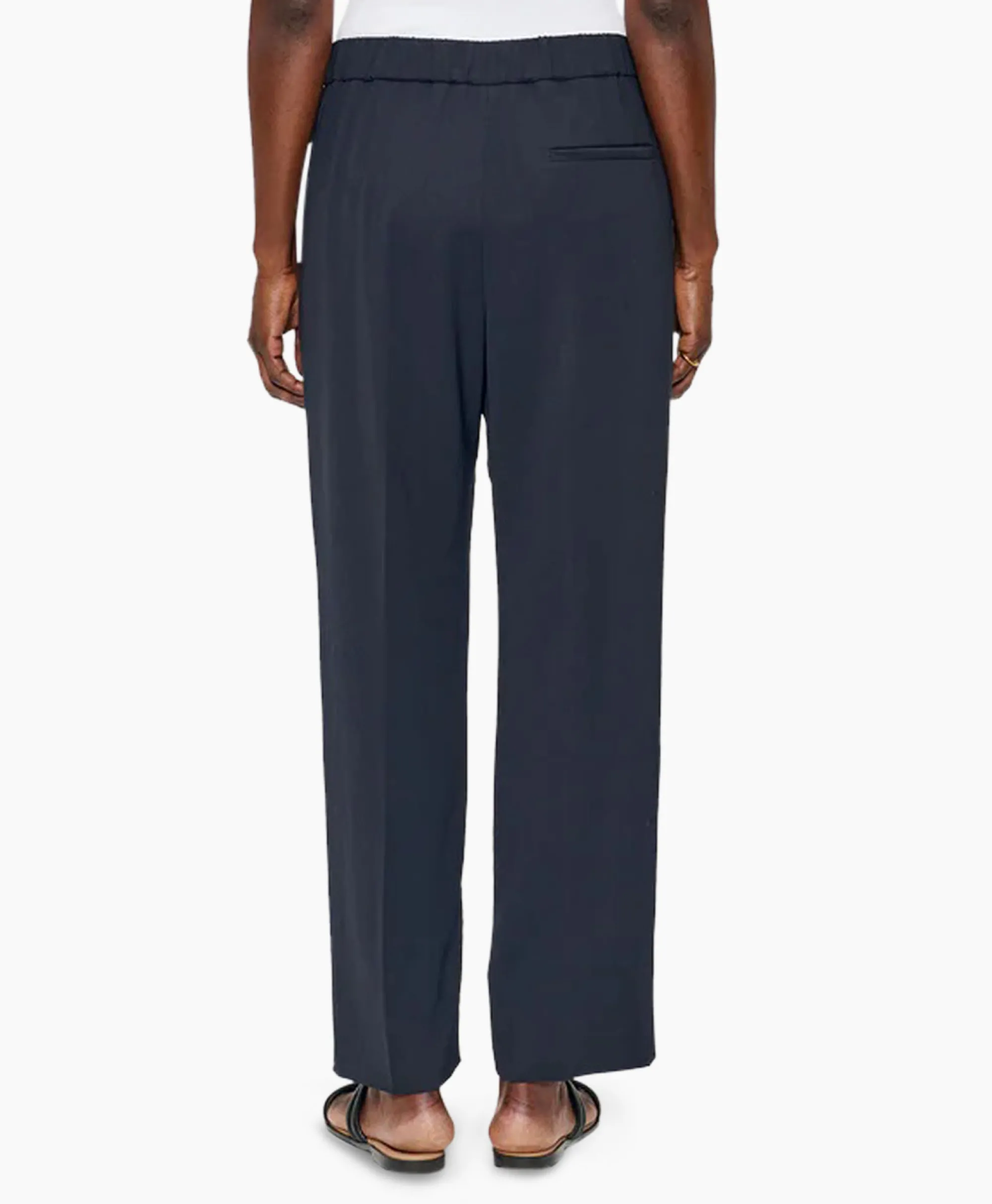 Zenggi Chino Japanese Crepe Relaxed Donker Blauw*Dames Broeken