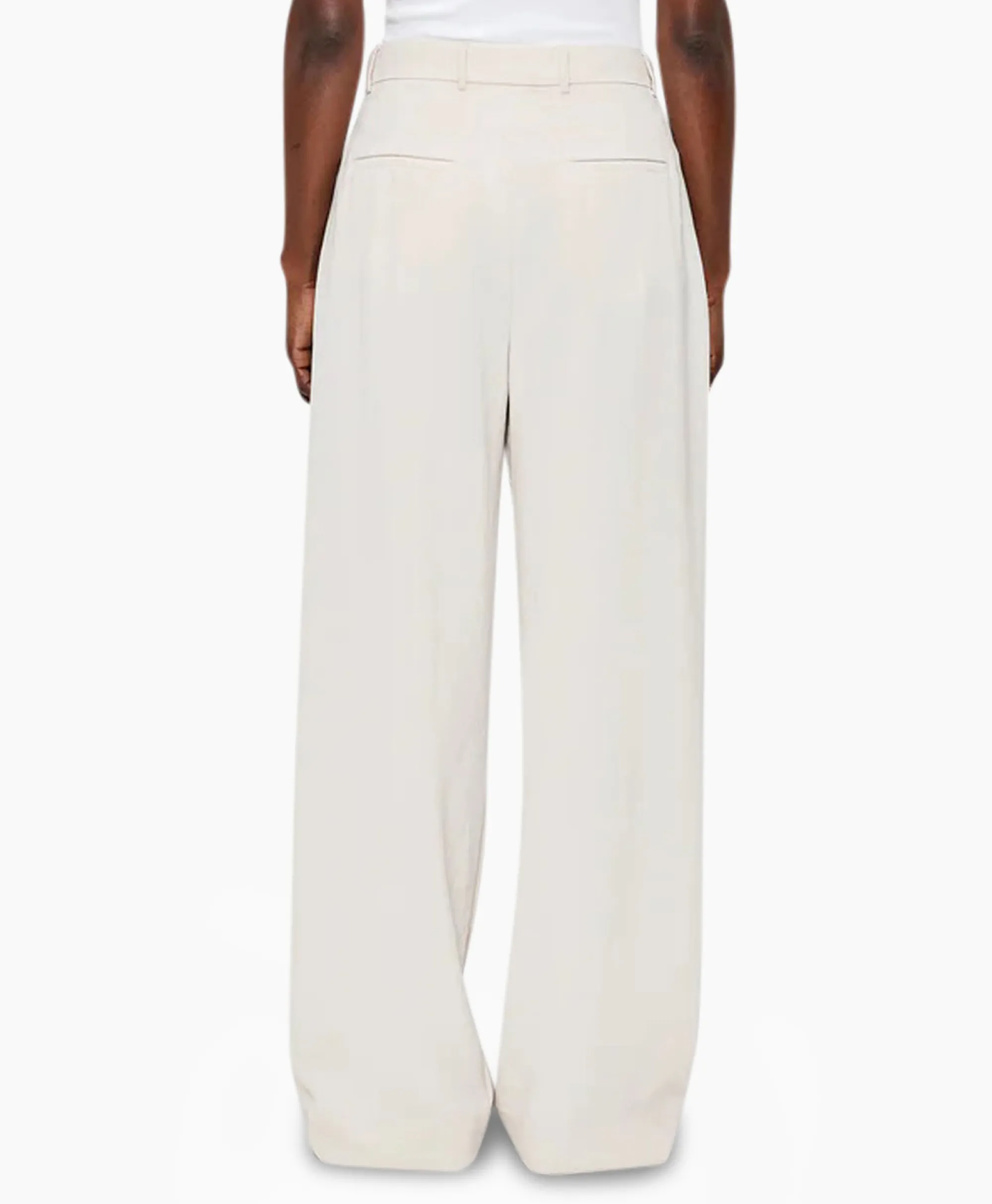 Zenggi Pantalon Wide Pleated Off White*Dames Broeken
