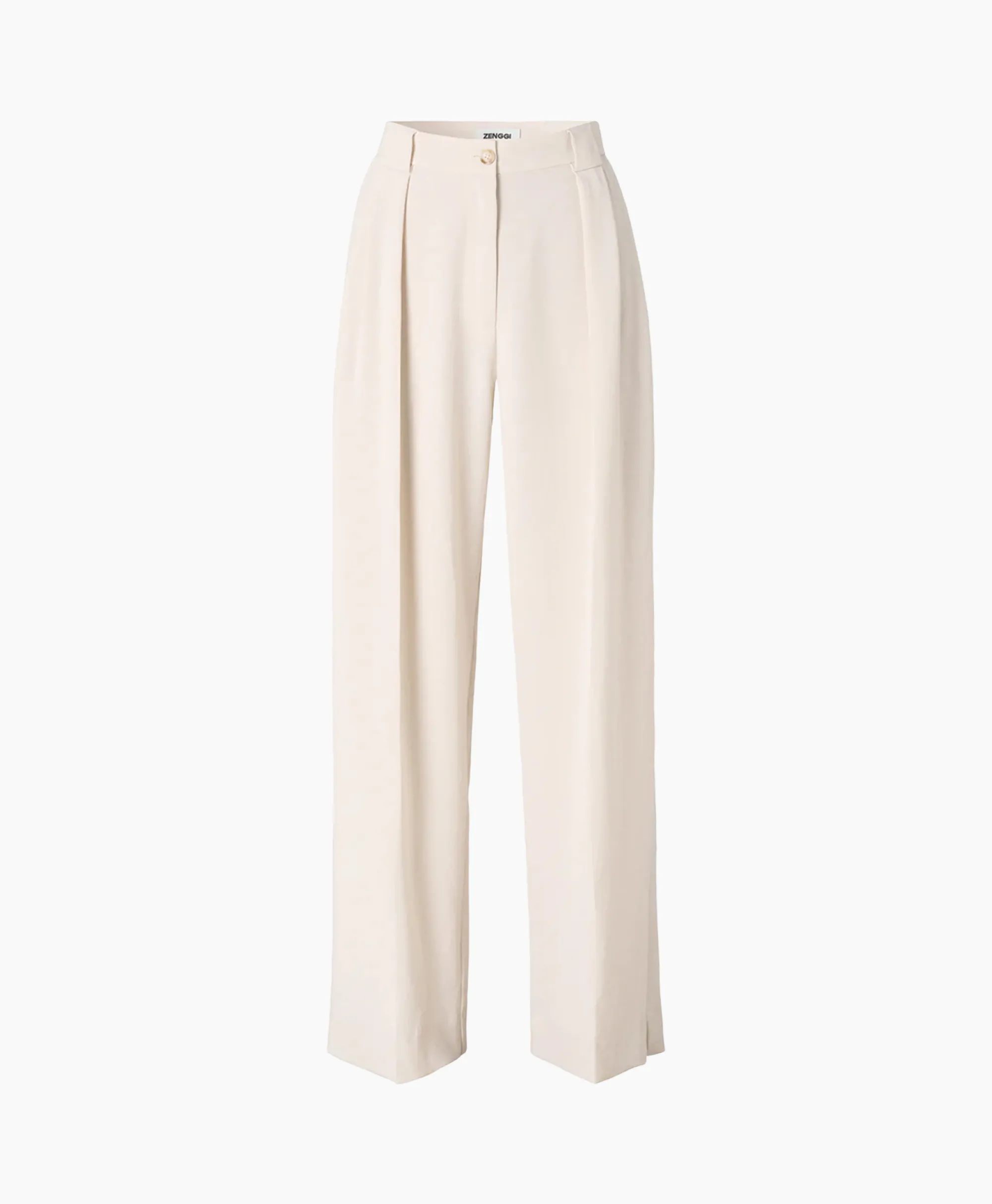 Zenggi Pantalon Wide Pleated Off White*Dames Broeken