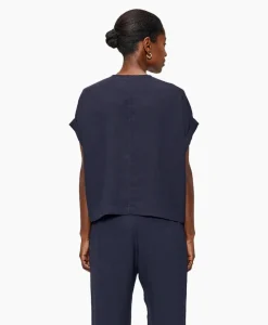 Zenggi Top Fluid V-Neck Donker Blauw*Dames T-Shirts & Tops