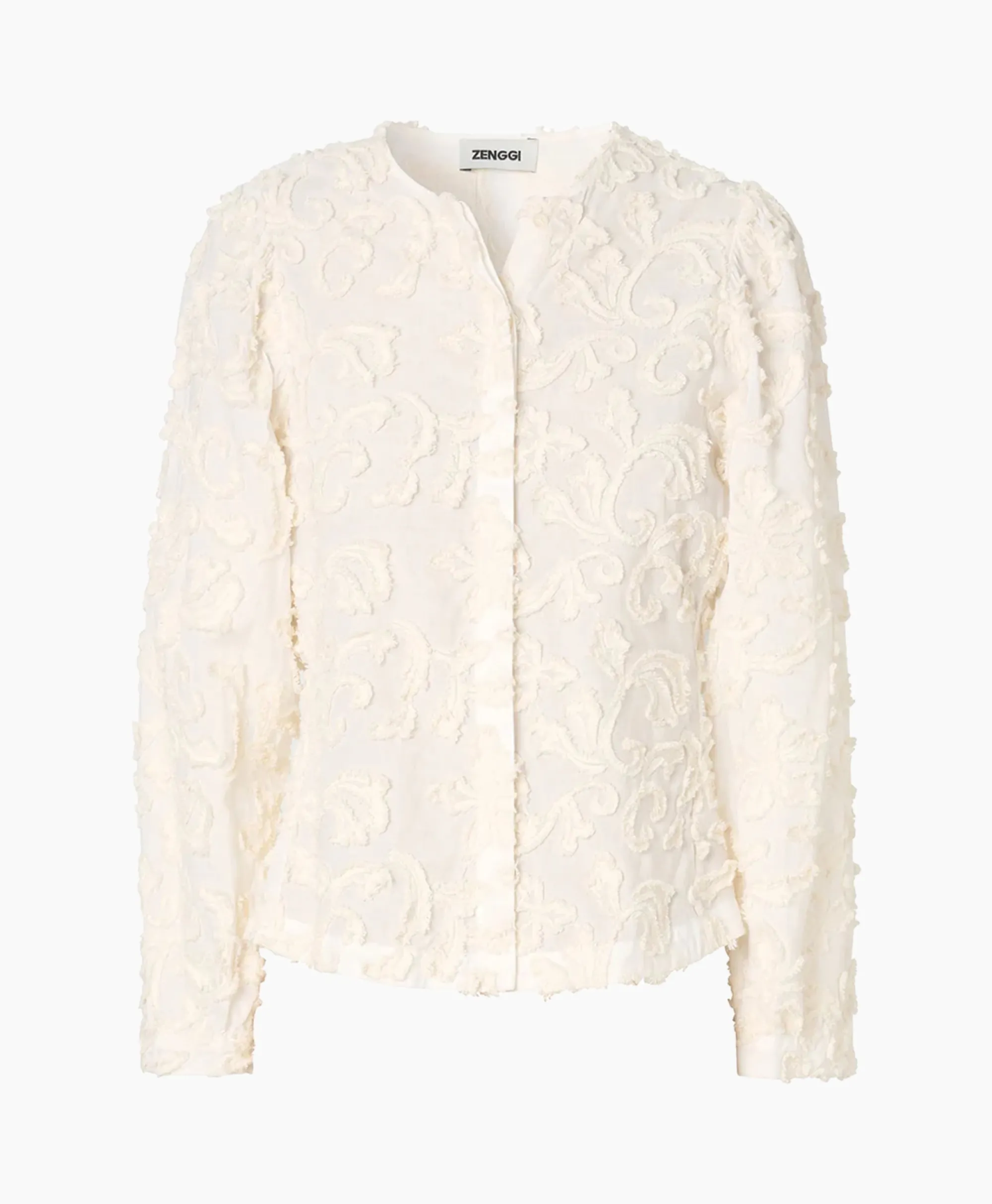 Zenggi Tuniek Embroidered Off White*Dames Tunieken