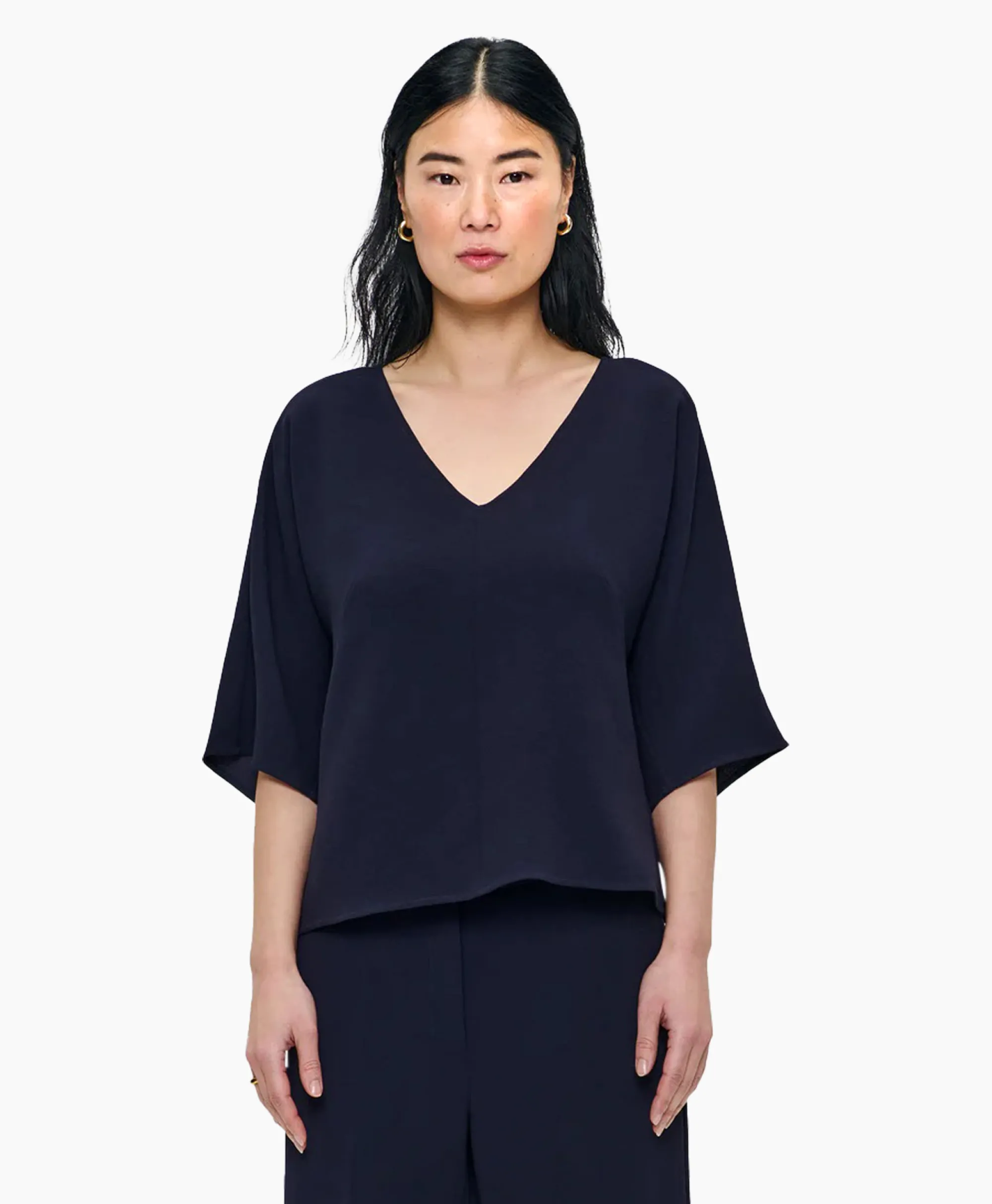 Zenggi Tuniek V-Neck Donker Blauw*Dames Tunieken